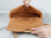 Uubags | Chanel 19 flap bag with gold hardware in brown 26cm - 6