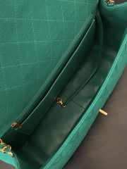 Uubags | Chanel Airlines Large XXL Classic Flap Bag In Green 40x26x12cm - 6