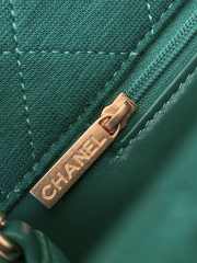 Uubags | Chanel Airlines Large XXL Classic Flap Bag In Green 40x26x12cm - 5