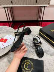 Uubags | Louboutin MJ Thong 4.5cm mules - Alligator embossed calf leather in black - 6