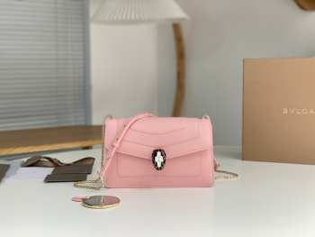 Uubags | Bvlgari Serpenti Forever Bag In Light Pink 22x13x5cm