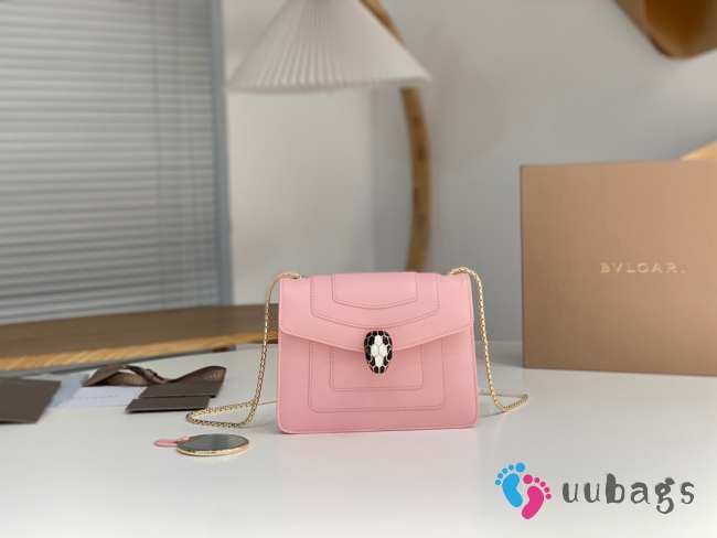 Uubags | Bvlgari Serpenti Forever Small Bag In Light Pink 20x14.5x5cm - 1