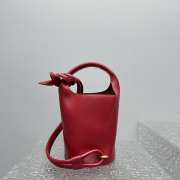 Uubags | Jacquemus Mini Knotted Bucket Bag In Red 19x24.5x38cm - 4