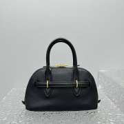 Uubags | Miu Miu Aventure nappa leather top-handle bag in black 28x21x17cm - 4