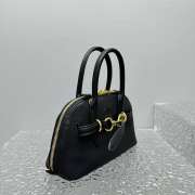 Uubags | Miu Miu Aventure nappa leather top-handle bag in black 28x21x17cm - 3