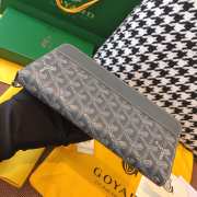 Uubags | Goyard Matignon GM wallet in grey 20x2.3x11cm - 4