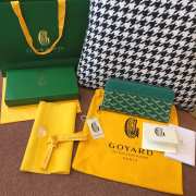 Uubags | Goyard Matignon GM wallet in green 20x2.3x11cm - 5