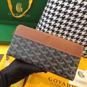 Uubags | Goyard Matignon GM wallet in black/tan 20x2.3x11cm - 1