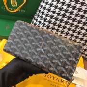 Uubags | Goyard Matignon GM wallet in black/tan 20x2.3x11cm - 5