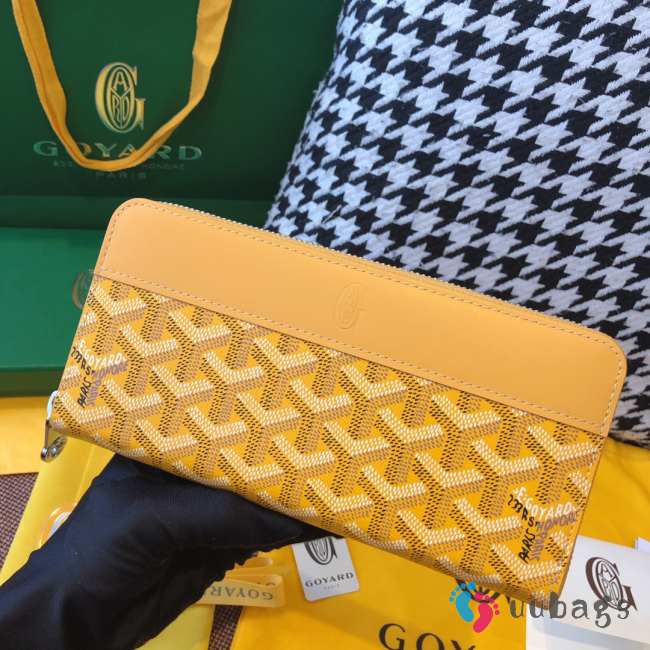 Uubags | Goyard Matignon GM wallet in yellow 20x2.3x11cm - 1