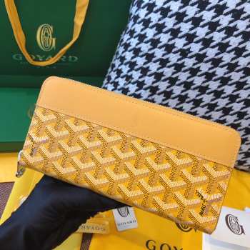 Uubags | Goyard Matignon GM wallet in yellow 20x2.3x11cm