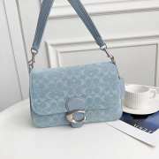 Uubags | Coach Washed Denim Soft Tabby Small Shoulder Bag In Blue 26x15x8.5cm - 1