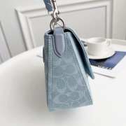 Uubags | Coach Washed Denim Soft Tabby Small Shoulder Bag In Blue 26x15x8.5cm - 2