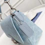 Uubags | Coach Washed Denim Soft Tabby Small Shoulder Bag In Blue 26x15x8.5cm - 4