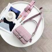 Uubags | Coach Washed Denim Soft Tabby Small Shoulder Bag In Light Purple 26x15x8.5cm - 2