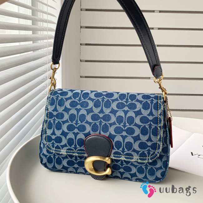 Uubags | Coach Soft Tabby Shoulder Crossbody Bag Signature Denim 26x16x9cm - 1