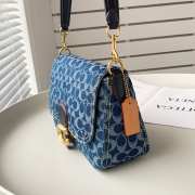 Uubags | Coach Soft Tabby Shoulder Crossbody Bag Signature Denim 26x16x9cm - 5