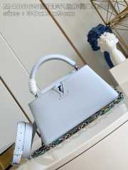 Uubags | Louis Vuitton M48865 Release Capucines East-West Bag In Blue bleach 30x19x9cm - 1