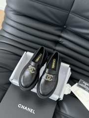 Uubags | Chanel 24B cowhide leather loafer in black - 1