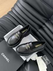 Uubags | Chanel 24B cowhide leather loafer in black - 2