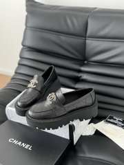 Uubags | Chanel 24B cowhide leather loafer in black - 5