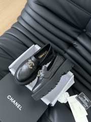 Uubags | Chanel 24B cowhide leather loafer in black - 6