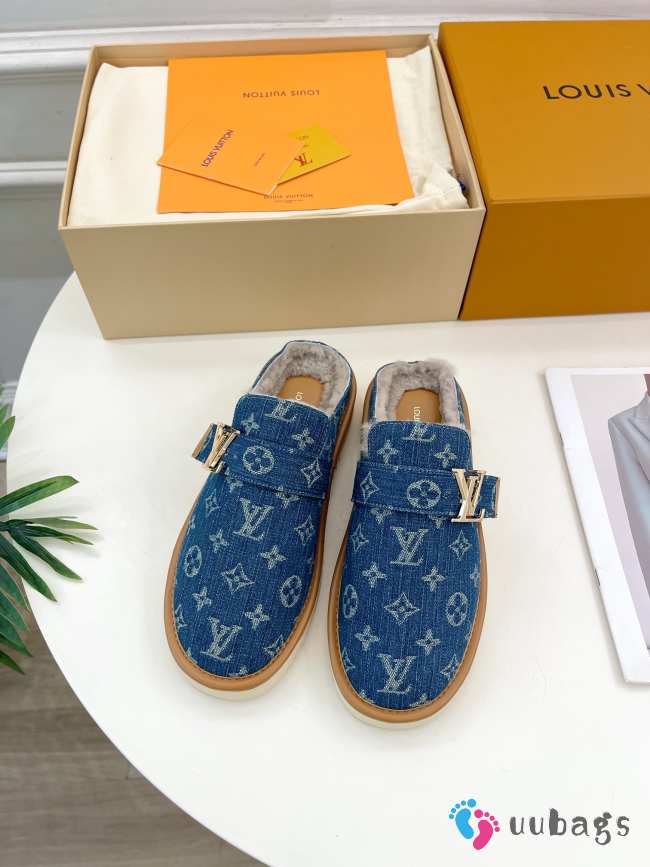 Uubags | Louis Vuitton Cozy Flat Comfort Clog Sandals Material Monogram Canvas In Blue - 1