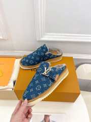 Uubags | Louis Vuitton Cozy Flat Comfort Clog Sandals Material Monogram Canvas In Blue - 2