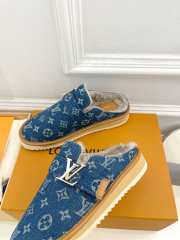 Uubags | Louis Vuitton Cozy Flat Comfort Clog Sandals Material Monogram Canvas In Blue - 4