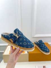 Uubags | Louis Vuitton Cozy Flat Comfort Clog Sandals Material Monogram Canvas In Blue - 6