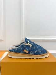 Uubags | Louis Vuitton Cozy Flat Comfort Clog Sandals Material Monogram Canvas In Blue - 5