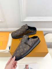 Uubags | Louis Vuitton Cozy Flat Comfort Clog Sandals Material Monogram Canvas In Cocoa Brown - 5