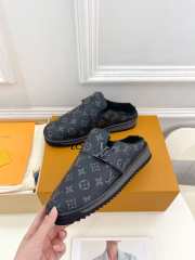 Uubags | Louis Vuitton Cozy Flat Comfort Clog Sandals Material Monogram Canvas In Black - 3