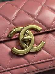 Uubags | Chanel Mini Flap Bag Shiny Lambskin & Gold Plated Metal Pink 13.5x19x7cm - 5