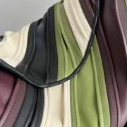 Uubags | Bottega Veneta Large Hop multicolor shoulder bag with leather patchwork stripes 54x24x13cm - 5