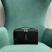 Uubags | YSL Gaby zip-around vanity case in black quilted lambskin 21x13x13cm - 1