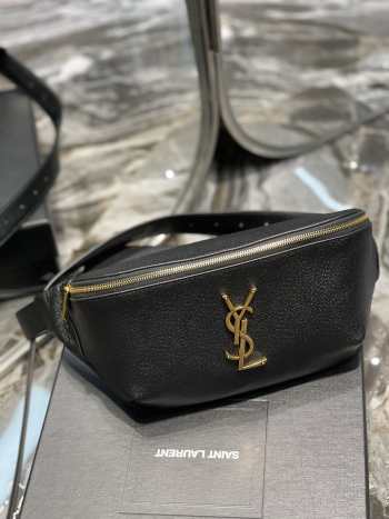 Uubags | YSL Cassandre Classic belt bag with gold buckle 25x14x3.5cm