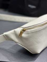 Uubags | YSL Cassandre Classic white belt bag with gold buckle 25x14x3.5cm - 4