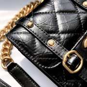 Uubags | Chanel AS2695 Mini Flap Bag Calfskin Black 17x14x7cm - 4