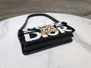 Uubags | Miss Dior Flap Bag Black and White Miss Dior Graffiti Printed Calfskin 22x11x6cm - 4