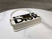 Uubags | Miss Dior Flap Bag White and Black Miss Dior Graffiti Printed Calfskin 22x11x6cm - 4