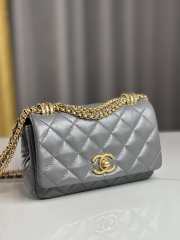 Uubags | Chanel Classic Grey Flap Bag Crossbody & Shoulder Bags Sheepskin Chains 18x5.5x11.5cm - 2