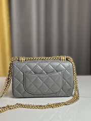 Uubags | Chanel Classic Grey Flap Bag Crossbody & Shoulder Bags Sheepskin Chains 18x5.5x11.5cm - 4