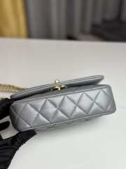 Uubags | Chanel Classic Grey Flap Bag Crossbody & Shoulder Bags Sheepskin Chains 18x5.5x11.5cm - 5