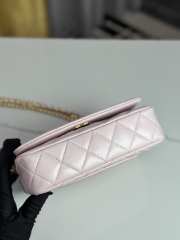 Uubags | Chanel Classic Light Pink Flap Bag Crossbody & Shoulder Bags Sheepskin Chains 18x5.5x11.5cm - 5