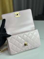 Uubags | Chanel Classic Light Pink Flap Bag Crossbody & Shoulder Bags Sheepskin Chains 18x5.5x11.5cm - 3