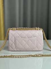 Uubags | Chanel Classic Light Pink Flap Bag Crossbody & Shoulder Bags Sheepskin Chains 18x5.5x11.5cm - 2