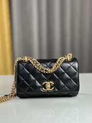 Uubags | Chanel Classic Black Flap Bag Crossbody & Shoulder Bags Sheepskin Chains 18x5.5x11.5cm - 1