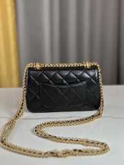 Uubags | Chanel Classic Black Flap Bag Crossbody & Shoulder Bags Sheepskin Chains 18x5.5x11.5cm - 4