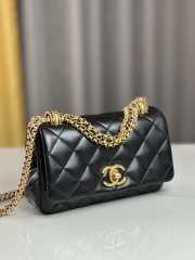 Uubags | Chanel Classic Black Flap Bag Crossbody & Shoulder Bags Sheepskin Chains 18x5.5x11.5cm - 2